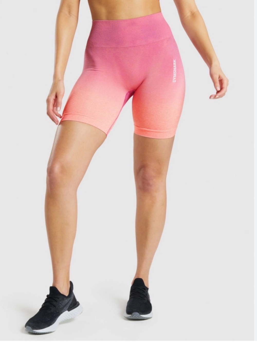 Gymshark Adapt Ombre Seamless Cycling Biker Shorts Pink Red Size S